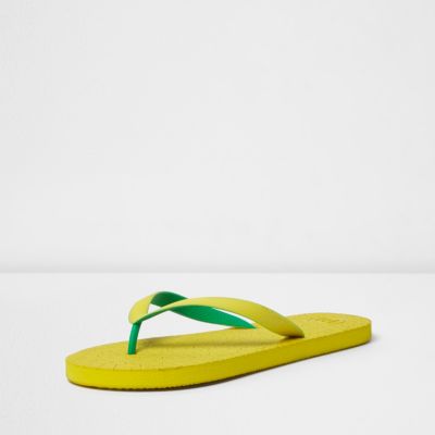 Yellow flip flops